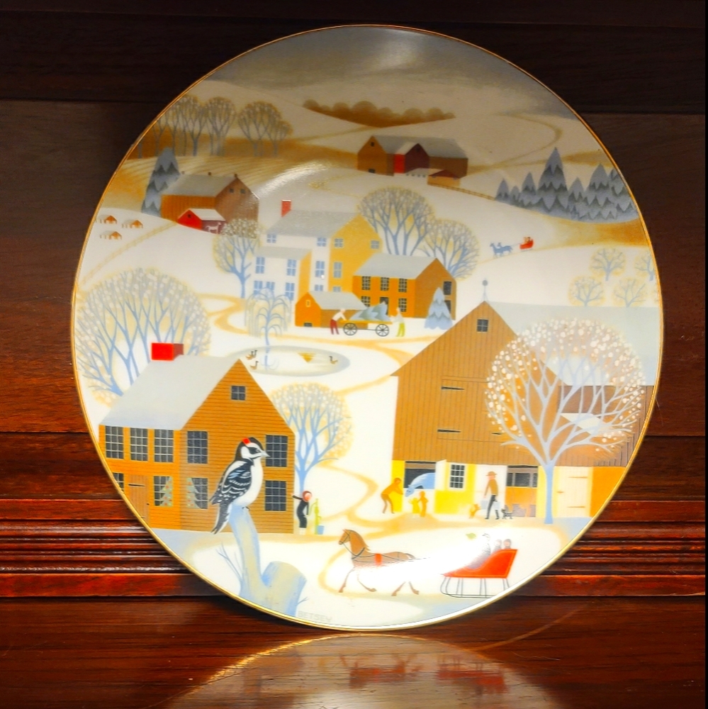 1981   World Book Annual Christmas Plate Christmas